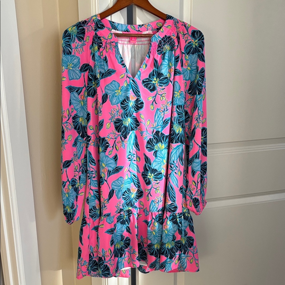 Lilly Pulitzer Pink and Blue Floral Dress